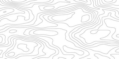 Black and White Topographic Map Background. Abstract Contour Line Pattern vector