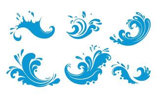 Dynamic Water Splash Designs A Collection of Bold, Fluid Artworks vector