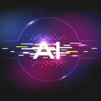 The concept of artificial intelligence AI vector