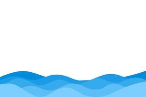 blue papercut waves background vector