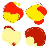 set of liquid shapes vector