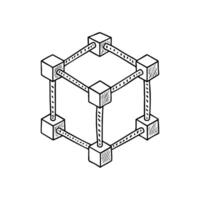 A blockchain structure where each node represents a transaction vector