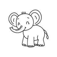 A newborn elephant calf playfully flapping its tiny ears vector