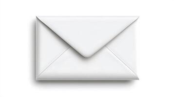 An envelope with a white envelope on a white background photo