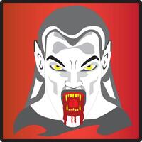 Face of Vampire for Sticker and Background vector