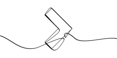 continuous line drawing arrow symbol. abstract line art illustration vector