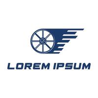 Quick Fast Running Alloy Wheel for Racing Custom Garage Logo vector