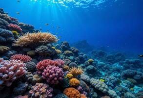 Coral reefs ecosystem and overall well-being ocean. photo