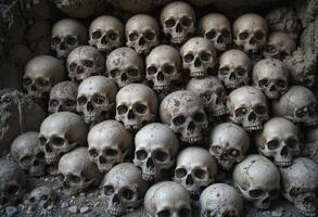 The many of forgotten skulls. photo