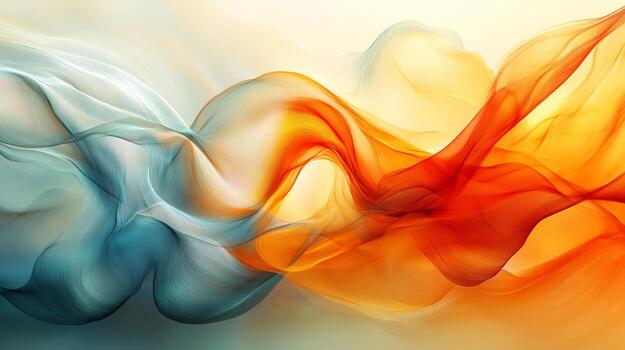 Pastel Colored Waves in Motion, Abstract Background Design, Futuristic and Technological Concept Art photo