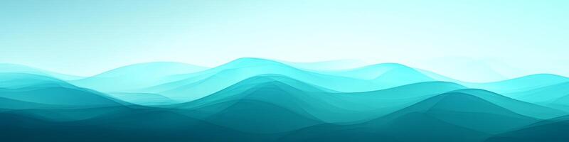 Seamless Robin s Egg Blue Gradient, Abstract Minimalist 3D Wave Texture Background Design photo