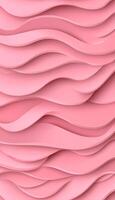 Abstract Pastel Pink Wave Pattern, 3D Rendered. Background With Smooth Flowing Lines. Modern Design photo