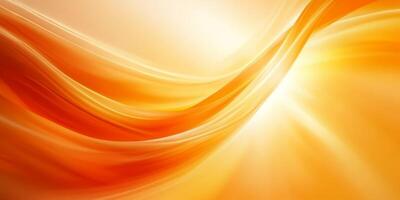 Abstract Orange Background with Wavy Lines and Sunshine Effect, Vibrant Summer Background photo