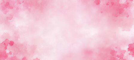 Soft Abstract Watercolor Pink Background, Delicate Light Blurred Pastel Banner Design Element photo