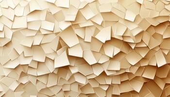 Abstract Golden Background, Crumpled Paper Texture With Light Reflection, Geometric Shapes Pattern photo