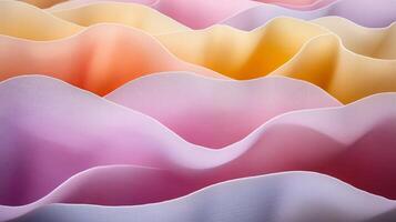 Abstract Background, Colorful Wavy Shapes With Depth, Modern And Elegant 3D Rendered Image photo