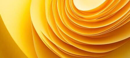 Yellow Paper Waves, Abstract Background for Technology, Futuristic Design, or Modern Art Project photo