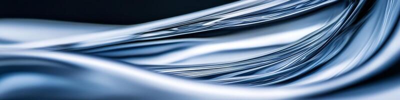 Abstract Blue Metallic Waves Background, Technology, Futuristic Wallpaper, Stream, Lines Converge photo