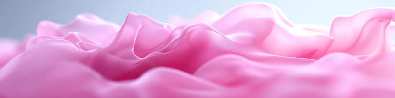 Soft Pastel Coral Wave Texture. Minimalist Delicate, Gentle Flowing Fabric Background photo