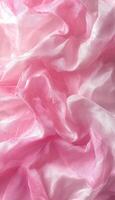 Abstract Background, Delicate Pink and White Fabric with Elegant, Minimalist Design and Gentle Waves photo
