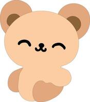 A cartoon bear with a smile on its face vector