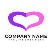 Heart logo design template vector
