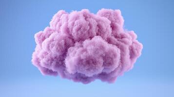 Abstract Fluffy Pink Cloud on Light Blue Background photo