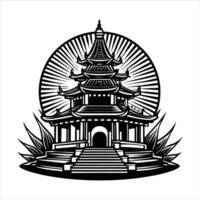 Pagoda concept of asian architecture vector