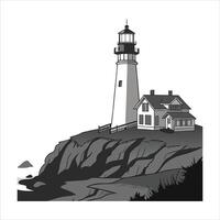 lighthouse stands tall vector