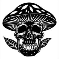 Skull Mushroom Symbol vector