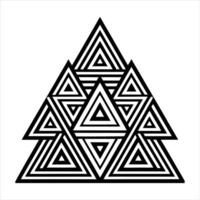 Black White Abstract Multiple Triangle vector