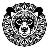 Bear with circle design vector
