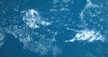 Clouds in a blue planet like earth moving, view from space video