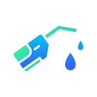 Icon Flat Gradient gas pump station. Renewable energy, ecology and energy alternative. Gradient Colourful icon concept vector