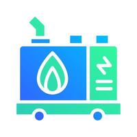 Icon Flat Gradient generator power diesel engine portable. Renewable energy, ecology and energy alternative. Gradient Colourful icon concept vector