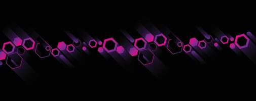 Abstract hexagon geometric technology and science background vector