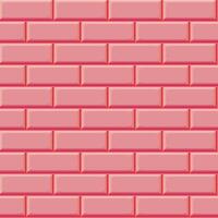 Architecture rustication pink bricks with pink grout texturised vector