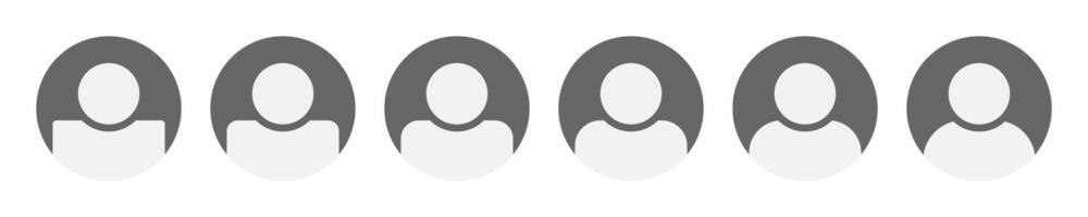Gender neutral person avatar placeholder. Unrecognizable user profile icon. Generic default human silhouette. Social network account face circle. vector