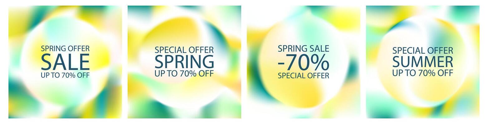 Abstract gradient background of green and lemon color noise. 3d organic sun garden light mesh. Blur button holographic gradation, fluid cloud sky texture. Eco poster soft liquid palette grain