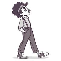 Walking Man Graphic Design vector