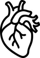 Heart organ icon outline style. vector