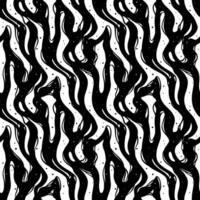 abstract black and white liquid ink flow seamless pattern background vector