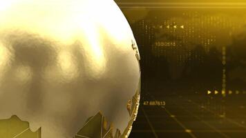 Dynamic 3D Golden Globe Broadcast Background video