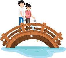 Do not throw littering on the river.wrong way illustration vector