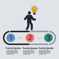 Business template infographic with 3 step. 3 options or steps timeline infographic design. vector