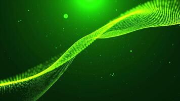Green Digital Technology Particle Wave Flow video