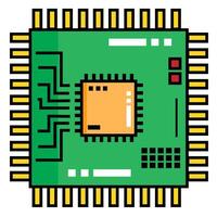 electronic cpu technology vector