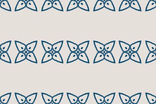 Ethnic pattern of ikat patten with brown cream background color ikat pattern. vector