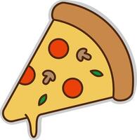 Illustration of a Slice of Pizza vector