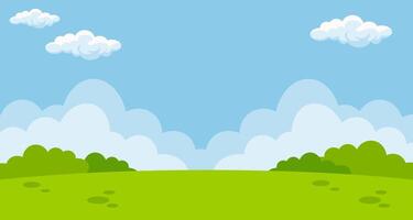 Enjoying park landscape scene illustration background with blank space area. Suitable for poster, banner, greeting card. vector